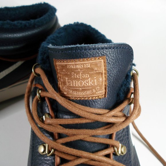 Nike Zoom Stefan Janoski Mid Premium 472679-423 Obsidian Navy Leather Size 9.5 main image 4